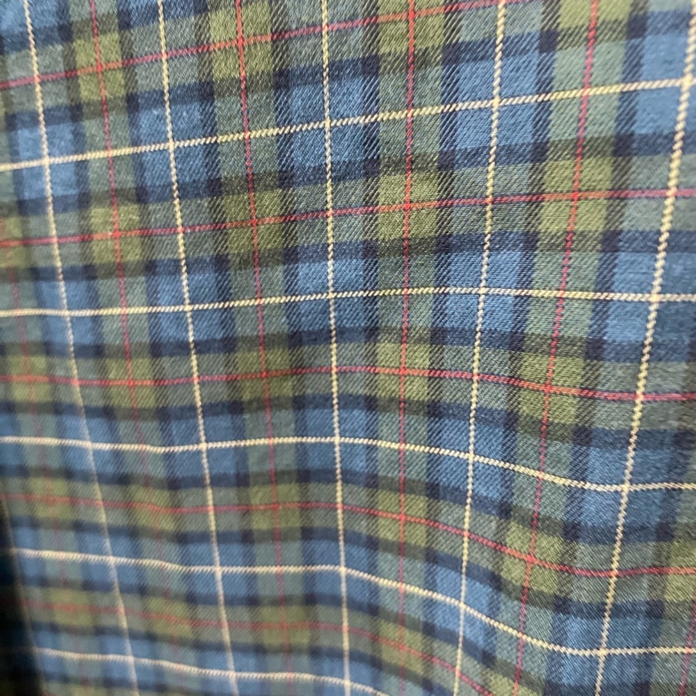 Ralph Lauren mens button down shirt size XL, blue plaid, cotton, good condition. - Picture 6 of 7